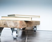 Reclaimed barn wood beam caster bookcase. metal casters. modern minimalist industrial - triple7recycled Reclaimed barn wood beam caster bookcase. metal casters. modern minimalist industrial - triple7recycled