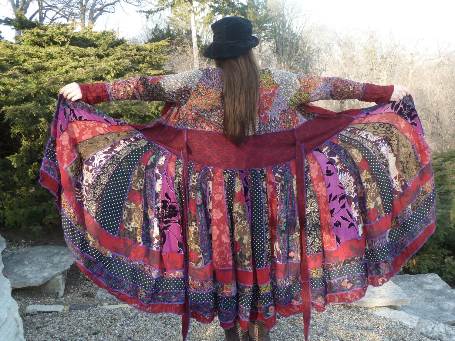 Gurrie -  Upcycled Recycled Over Coat-Dress