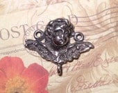 Sterling Silver Cherub Angel  Rosary Center Link