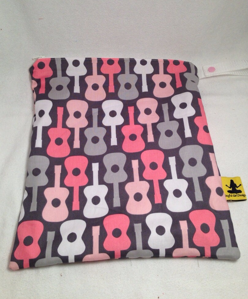 12 x 14 Pink Guitars Travel Size Wetbag