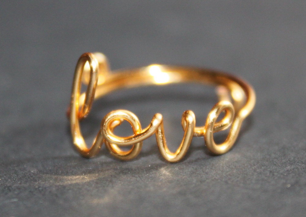 LOVE Ring, 14K Gold Filled Wire