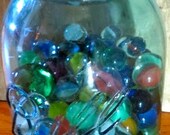 Vintage Ball Jar, Vintage Marbles, Toys, Games, Vintage Jar, Blue Ball Jar