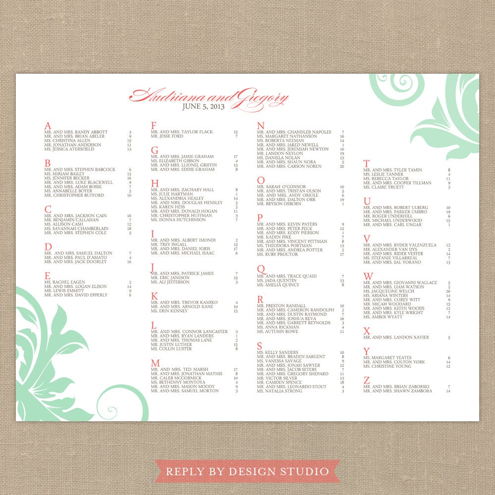 Wedding Seating Chart (Wonderstruck) - Digital Files/DIY (Customizable Elegant Design)