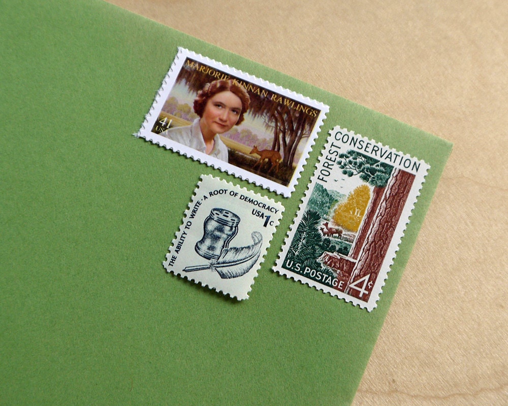 Vintage unused - The Yearling - postage stamps to post 5 letters - or use in scrapbooking and crafts