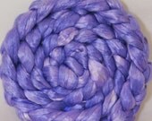 Hand- dyed cultivated silk roving  - Lavendar - ( 2.6 oz.)