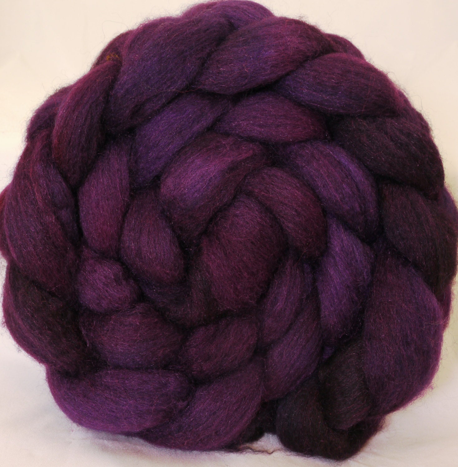 Hand dyed Bfl/ silk top for spinning  - Topaz - ( 4.8 oz. ) mixed bfl/ silk ( 85/15)