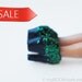 Alexander McQueen legendary shoes bookmark. Lady Gaga legs in the book. green glitter. Elegant high fashion gift for her .ohtteam