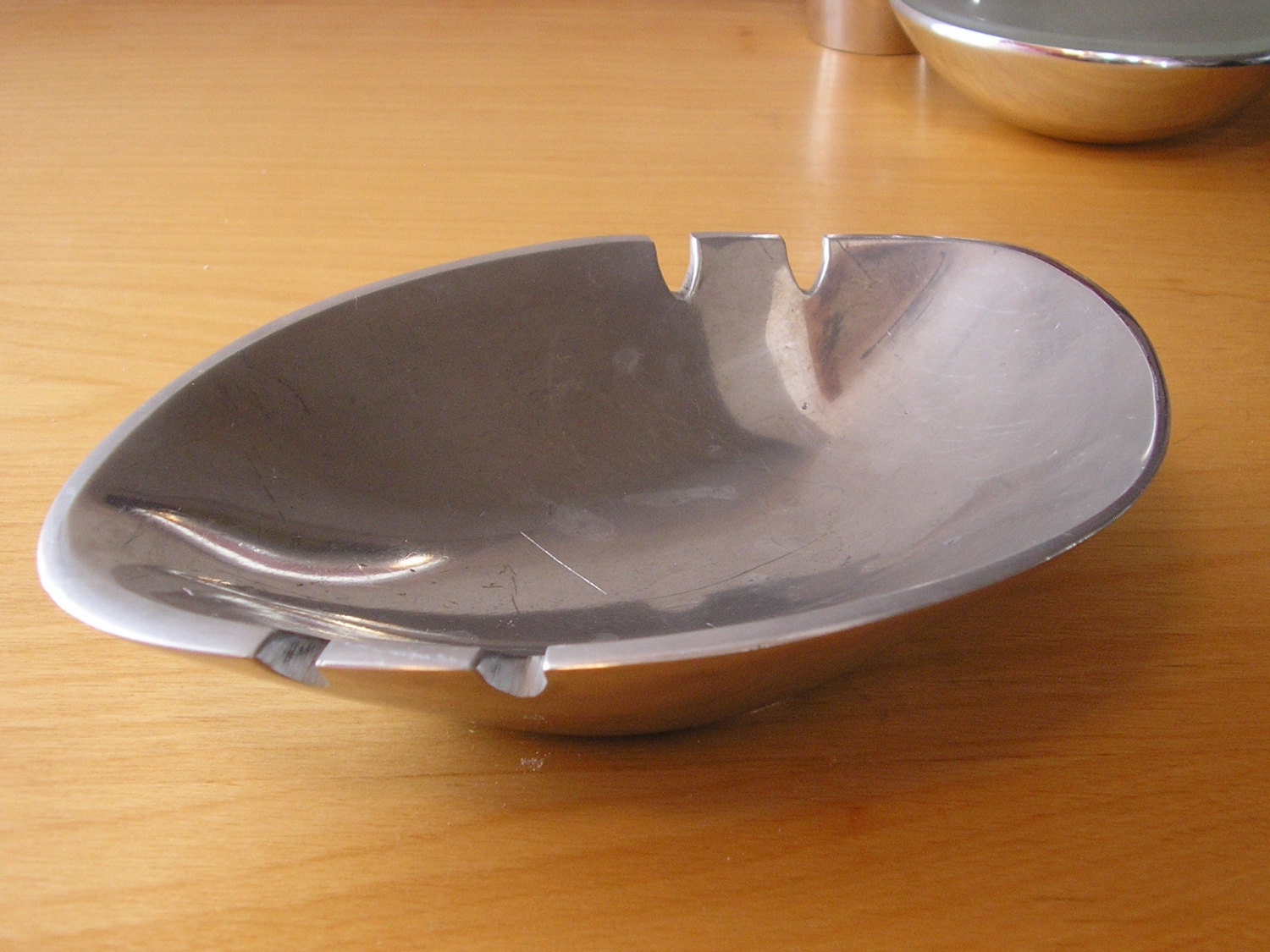 Nambe biomorphic dish from Santa Fe, New Mexico