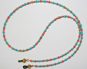 Eyeglass / Sunglass Holders Czech Seed Beads Handmade Turquoise Picasso Stone Look Indian / Native American / Tribal / Southwestern / Hippie