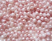 Tiny Pink Acrylic Beads, 3 mm -- 300 Beads