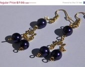 ON SALE Simple Purple Chandelier Earrings