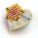 Paper Collage Heart Brooch--TRUE