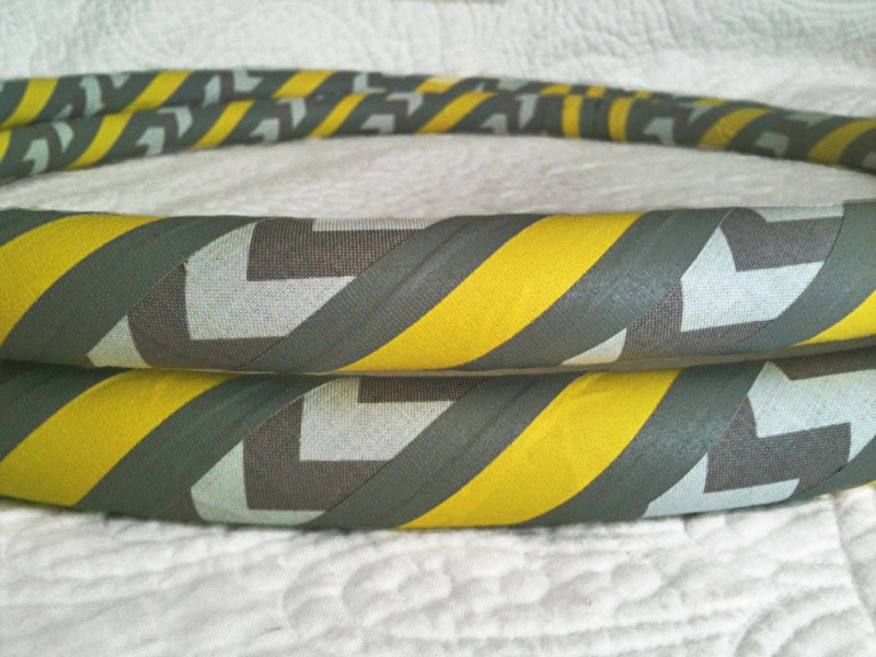 Go With The Flow Dance & Exercise Paisley Hula Hoop COLLAPSIBLE or STANDARD chevron yellow