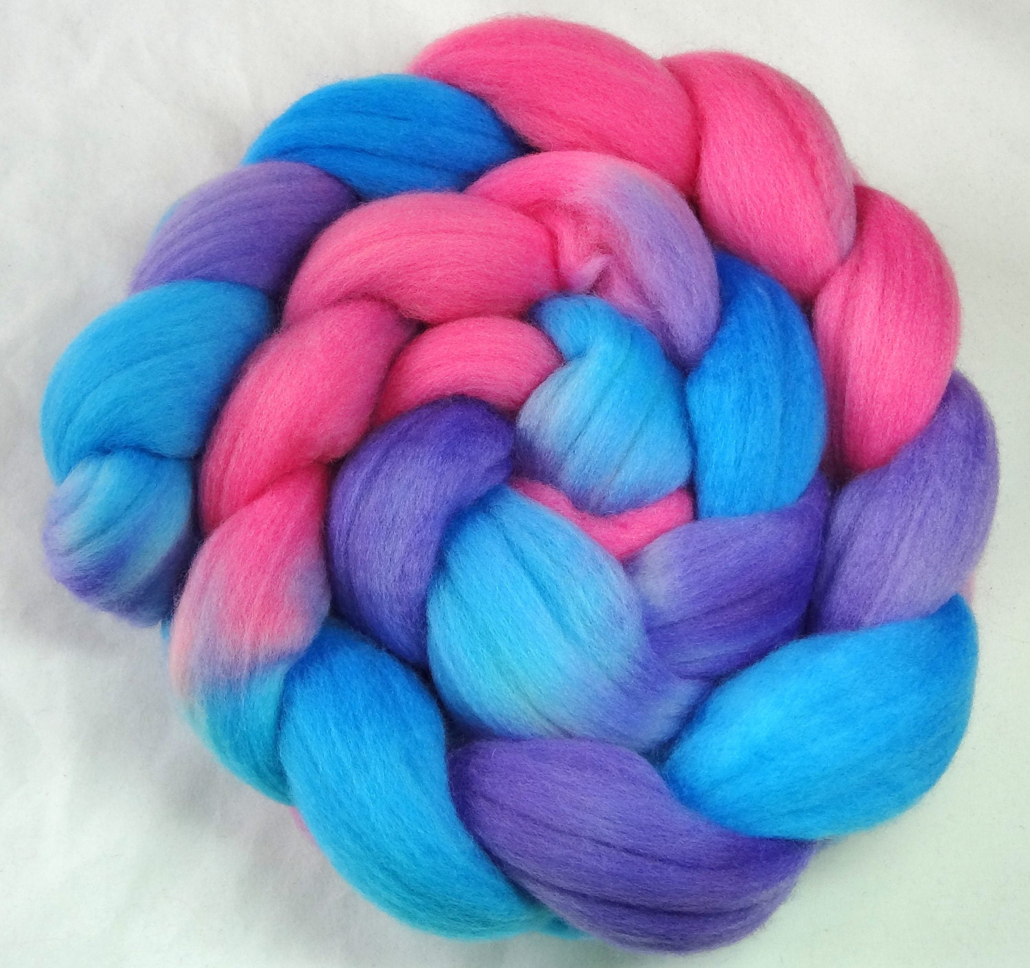 Hand Dyed Spinning Fiber Polwarth Combed Top (Roving) 4 oz.  FY0112-alt