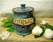 Garlic Jar - Jar - Kitchen Storage -  Stormy Sky Blues