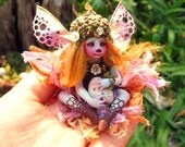 Cutest Miniwinni Fairy Faery Faerie by Celia Anne Harris OOAK art doll pure sculpt Made to Order