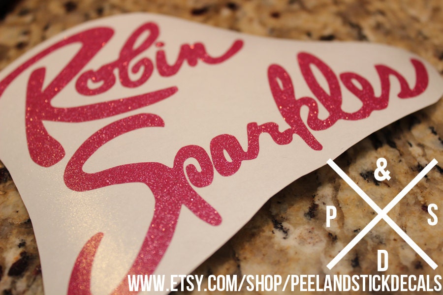 Robin Sparkles Pink Sparkle Decal