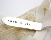 Spread Joy spreader, cheese knife, unique engagement gift or holiday table decor. Home decor by Milk & Honey.