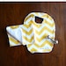 ON SALE Mustard Yellow Chevron Bib and Burp Set // Baby // Baby Shower Gift Set