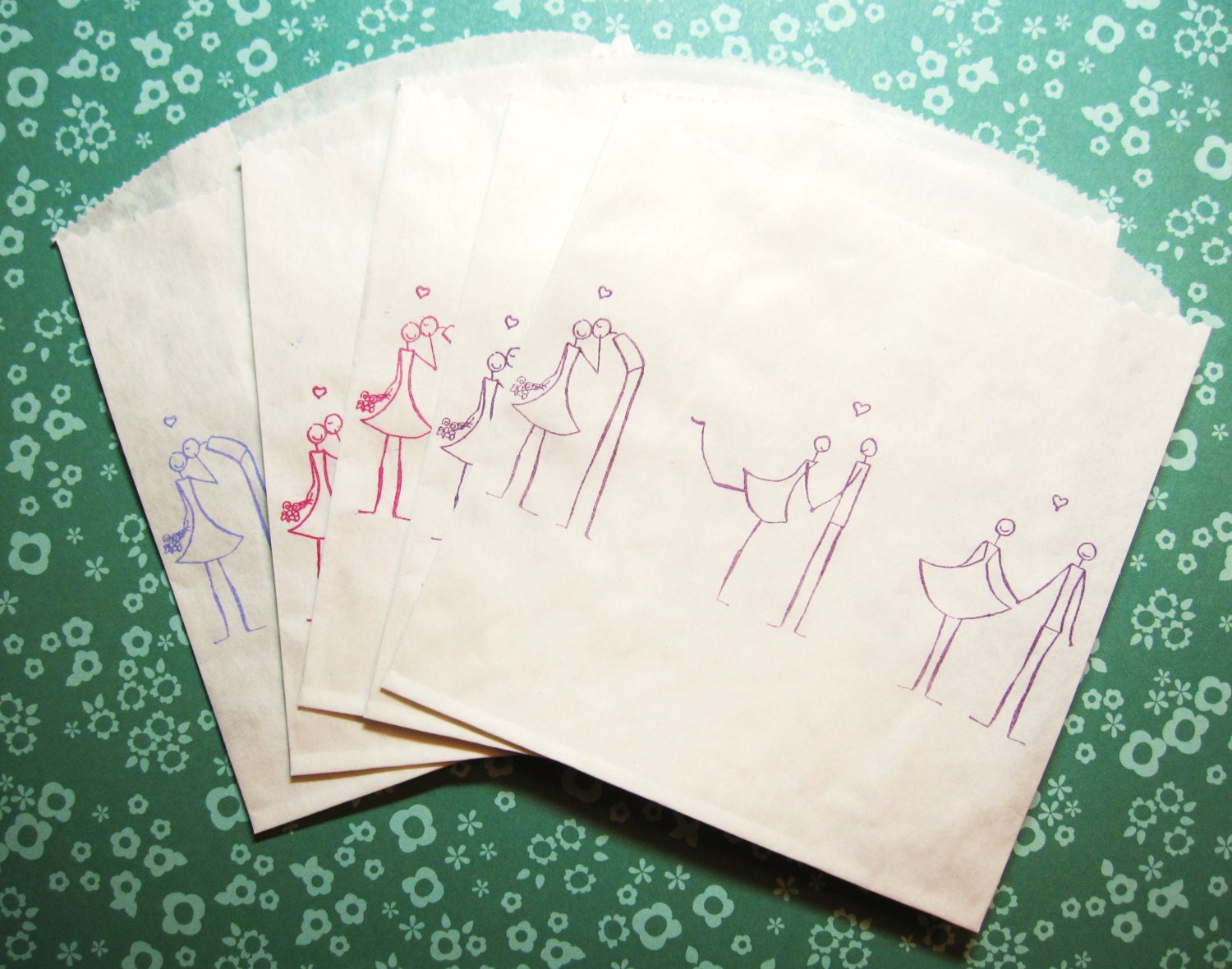 Wedding Reception Favor Bags in Husband and Wife Storyboard favor bag engagement party bridal shower favor bags Il_570xn