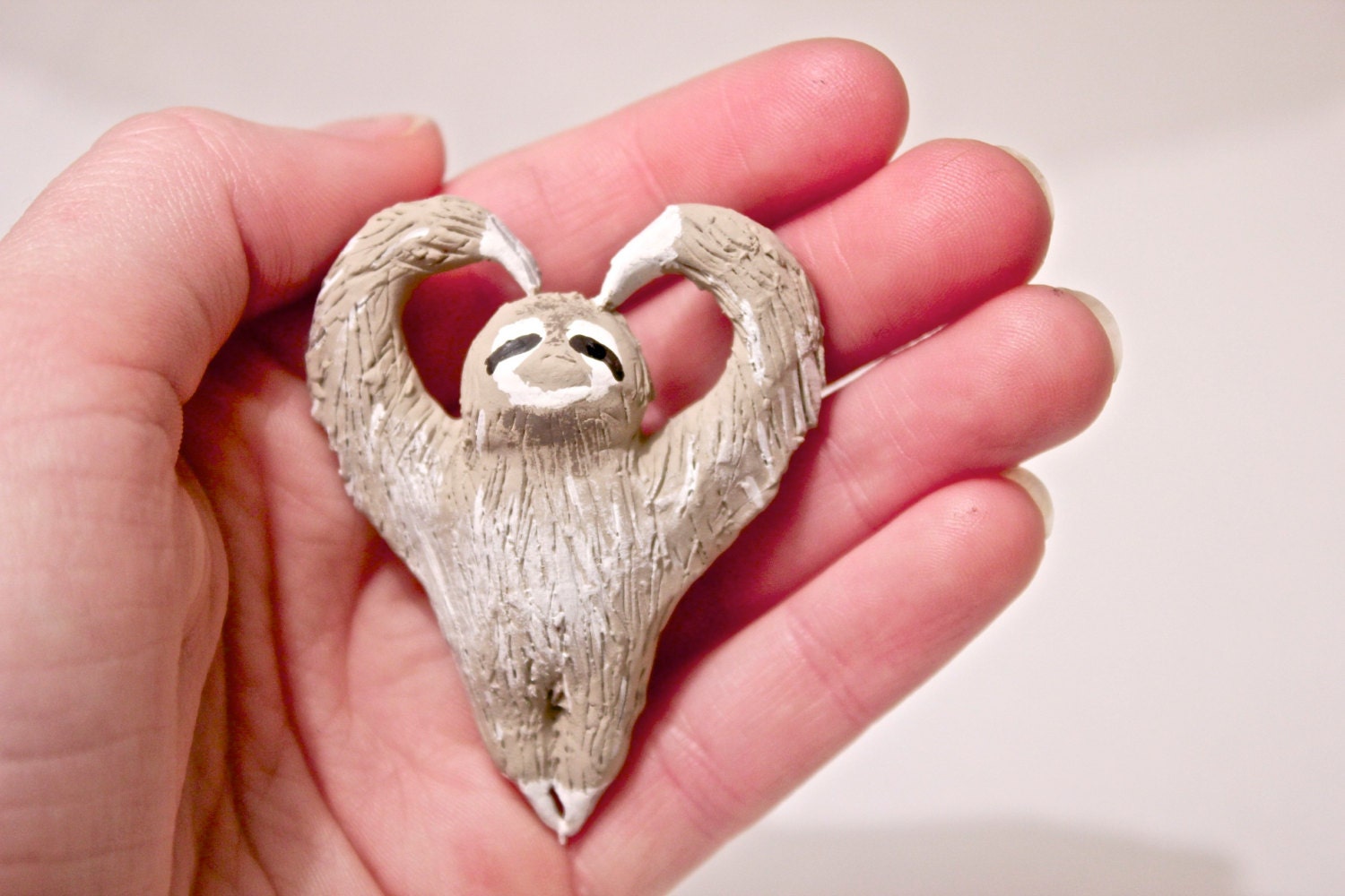 Heart-Shaped Sloth Pendant