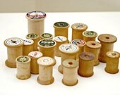 Collection of Vintage Wooden Spools