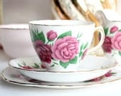 Vivid Royal Vale tea cup, saucer and plate: a very pretty tea set for a very special tea party, or a lovely gift