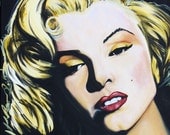 Marilyn Monroe Original Acrylic Portrait by Adam Valentino