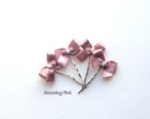 Bow Hair Pin / Bridal Hair Accessory /Pale Pink Bow With Pearls on 2" silver bobby pins / Set of 4