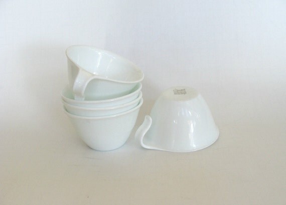 Corning Corelle White Open Hook Handle Cups Set by browneyeddaisy