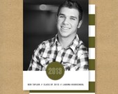 BOYS Graduation Invitation // Announcement - SIMPLE & MASCULINE