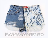 Bleach Splash Denim Shorts