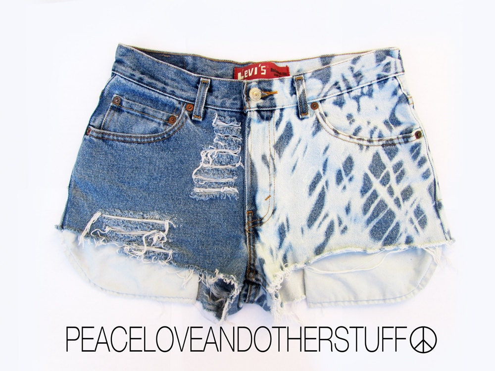 Bleach Splash Denim Shorts