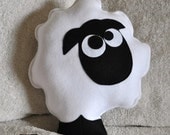 White sheep pillow stuffed animal  DIY PDF Sheep Pillow Pattern