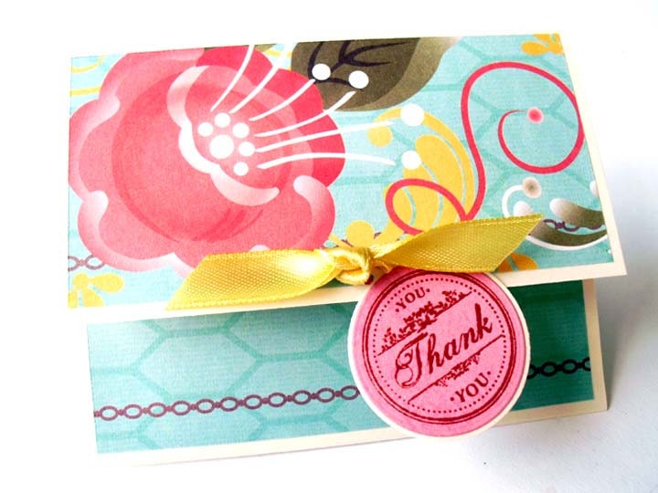 Floral THANK YOU Gift Card Holder