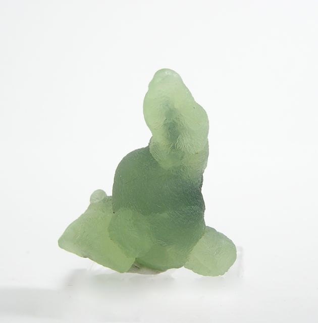 Green Prehnite Botryoidal Crystals with Black Epidote Mineral Specimen