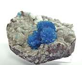 Teal Blue Cavansite Crystal Cluster Stilbite Zeolite Mineral Specimen from India
