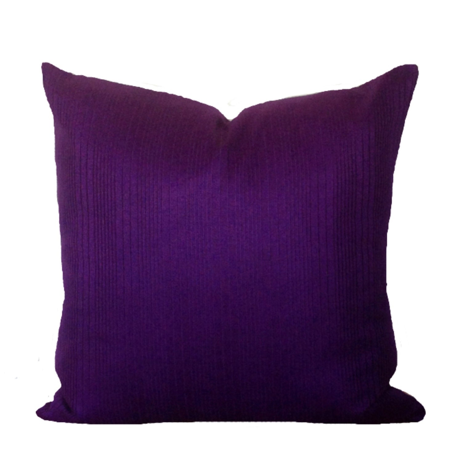 Vintage 1970s Purple Cushion Cover, Original Vintage & Organic Cotton Fabric, 18" x 18"