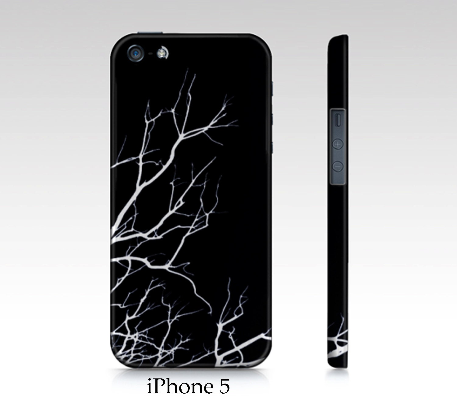 iPhone 4 4s, iPhone 5, Samsung Galaxy S3 case Winter branches, black, white, minimalist