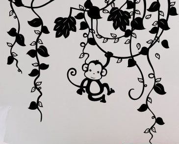 Nature Floral Vines Flowers - uBer Decals Wall Decal Vinyl Decor Art Sticker Removable Mural Modern A845