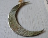 Hammered Crescent Moon Necklace