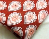 Indian Cotton Fabric - Indian Block Print Fabric in Rust, Orange and White - Organic Cotton Fabric by Yard