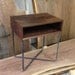 Stag Side Table / Nightstand - Modern Solid Walnut and Blackened Steel Base