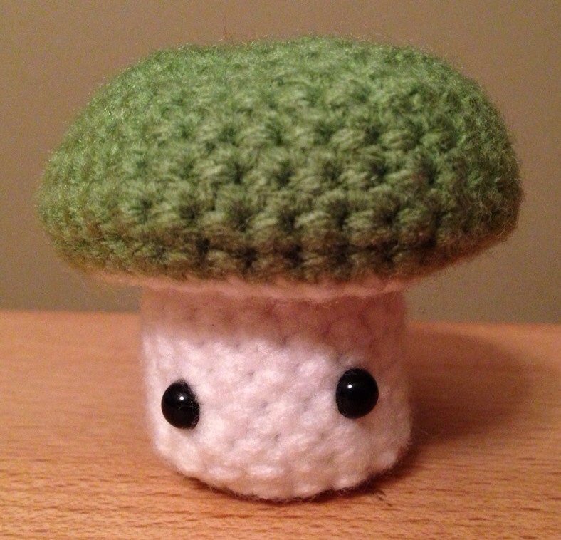 Green Mushroom - crocheted plush