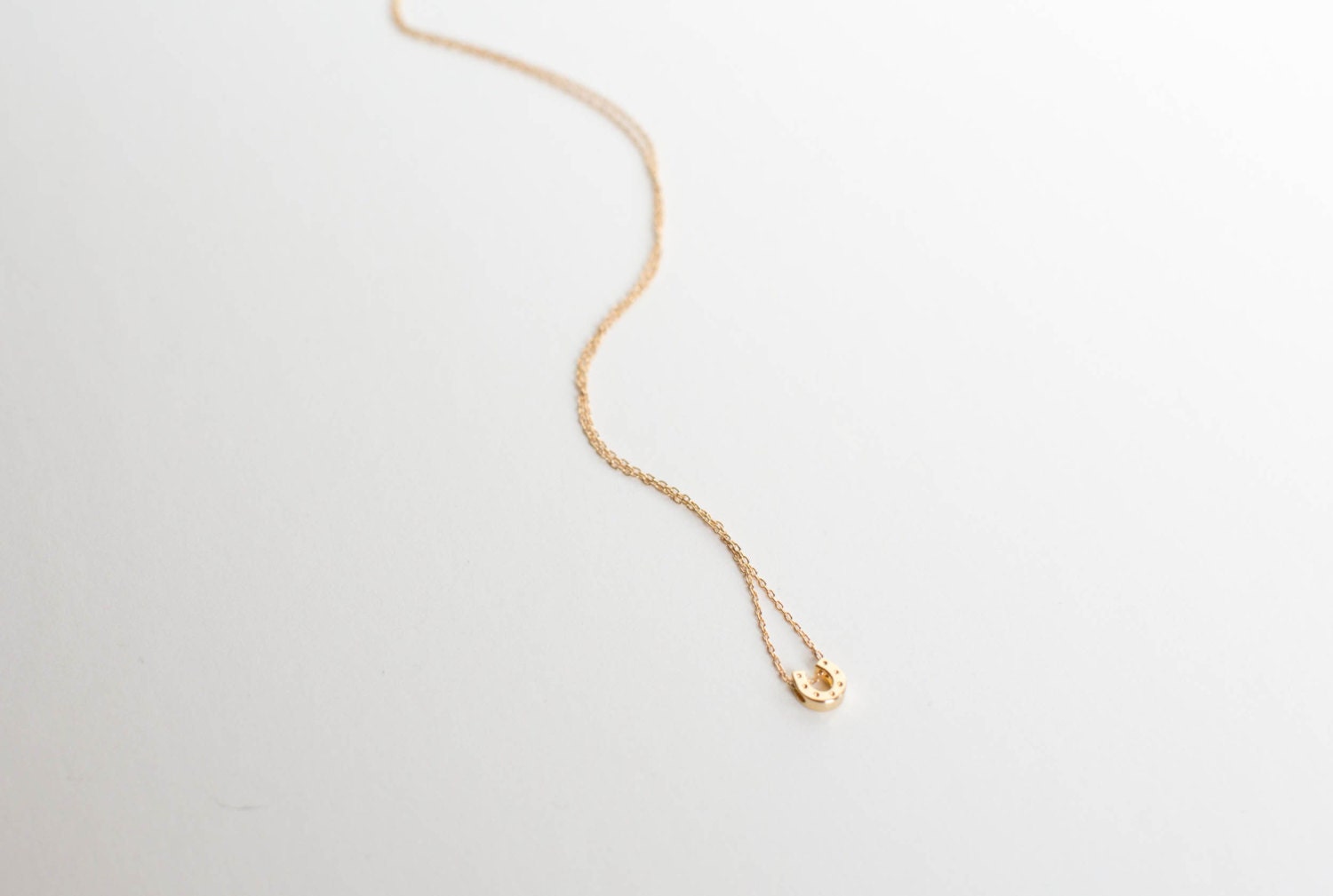 The teeny horse shoe necklace, simple, delicate, love
