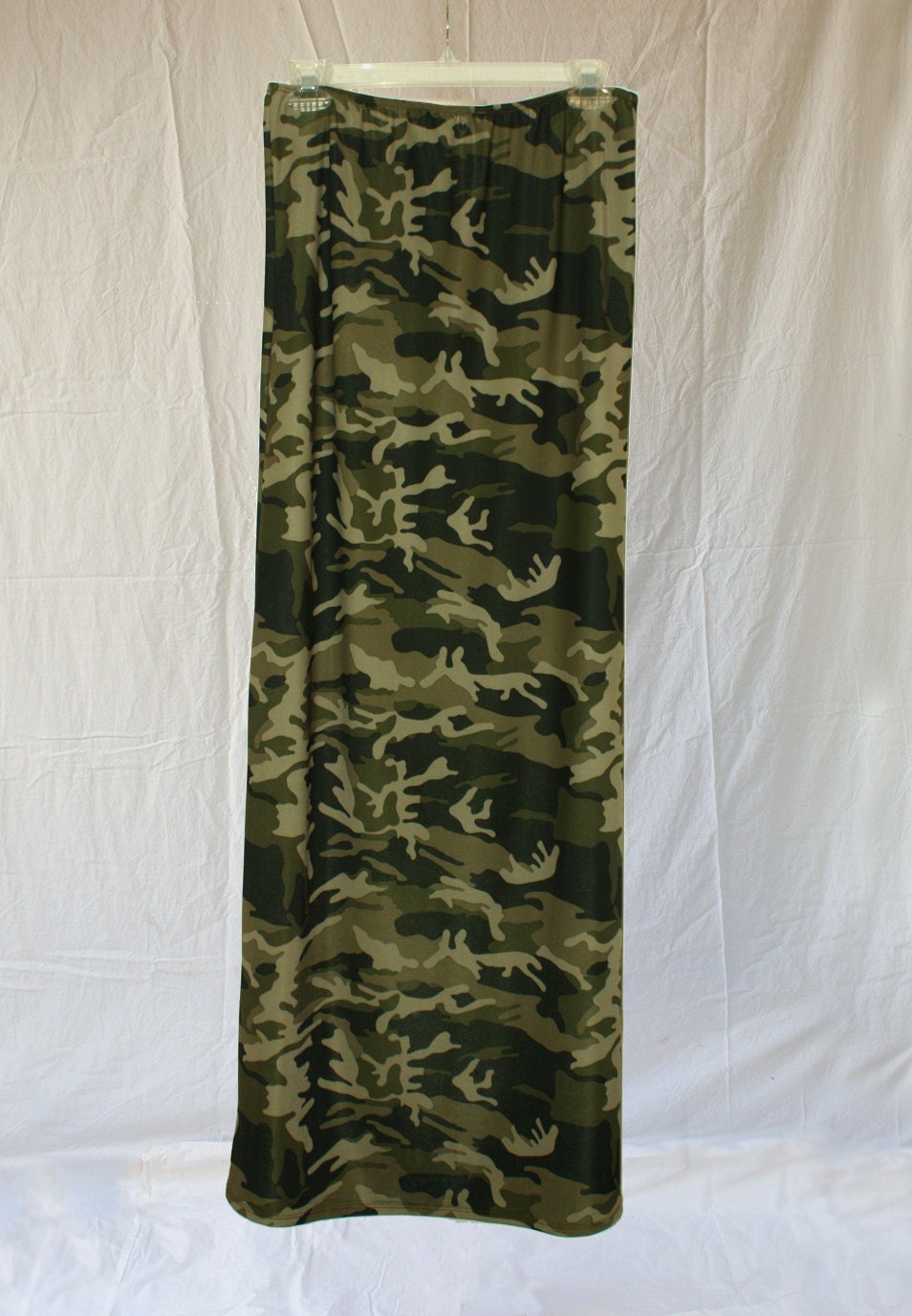 Floor Length Camo Maxi Skirt