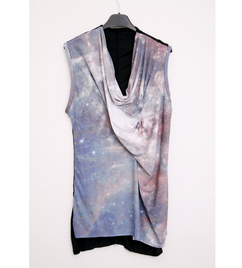 NEW: Tarantula Nebula women tunic twist top