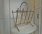 Vintage Brass Faux Bamboo Magazine Rack Brass Magazine Rack