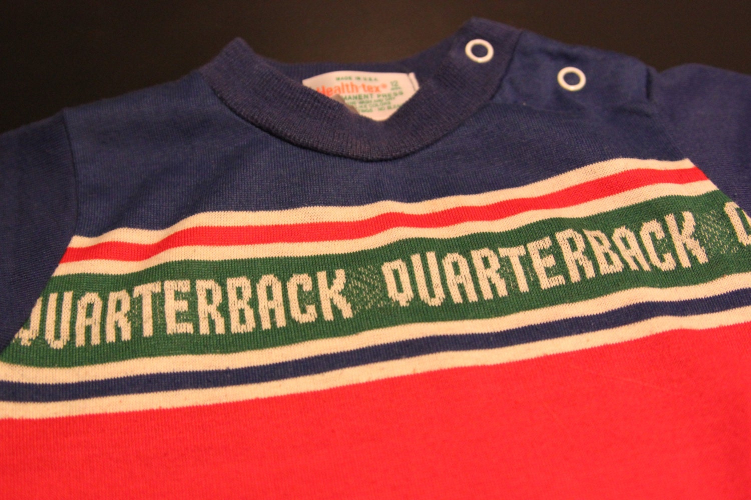 Red, Green and Blue Baby Boy Quarterback Football Outfit