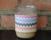 Scallop and Pink Mason Jar Tumbler Koozie